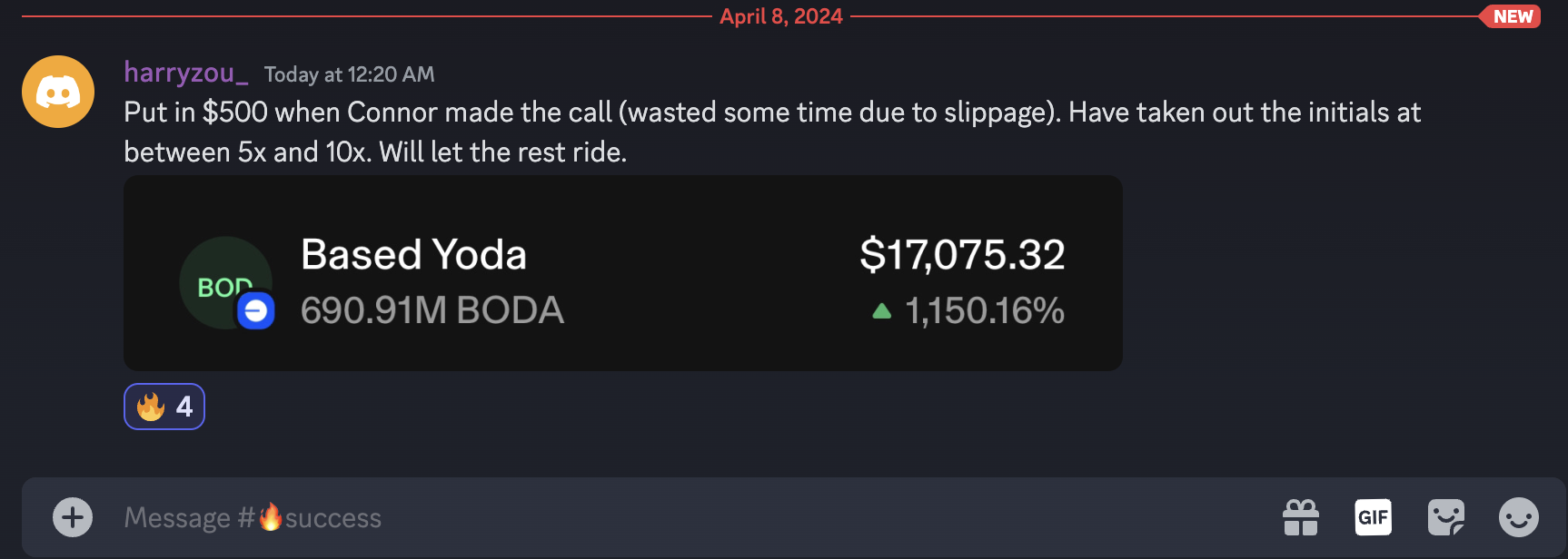 Member trade win