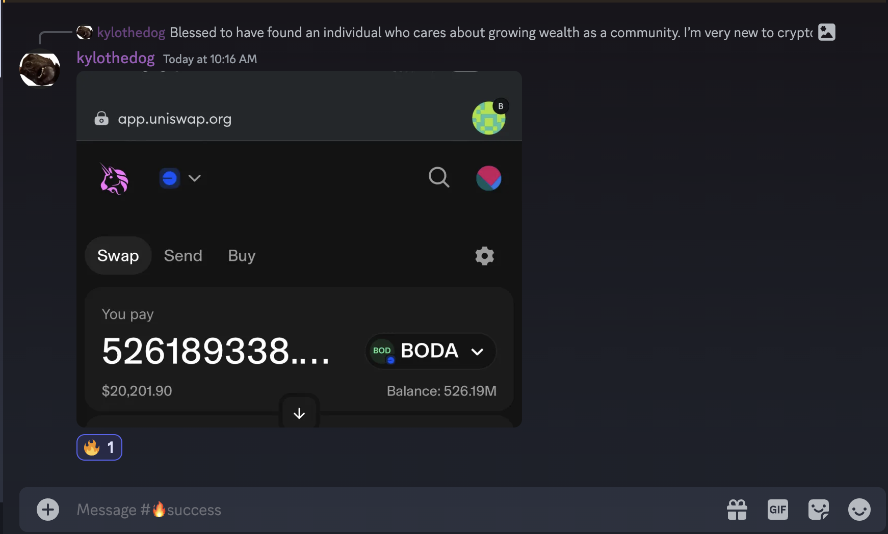 Member trade win