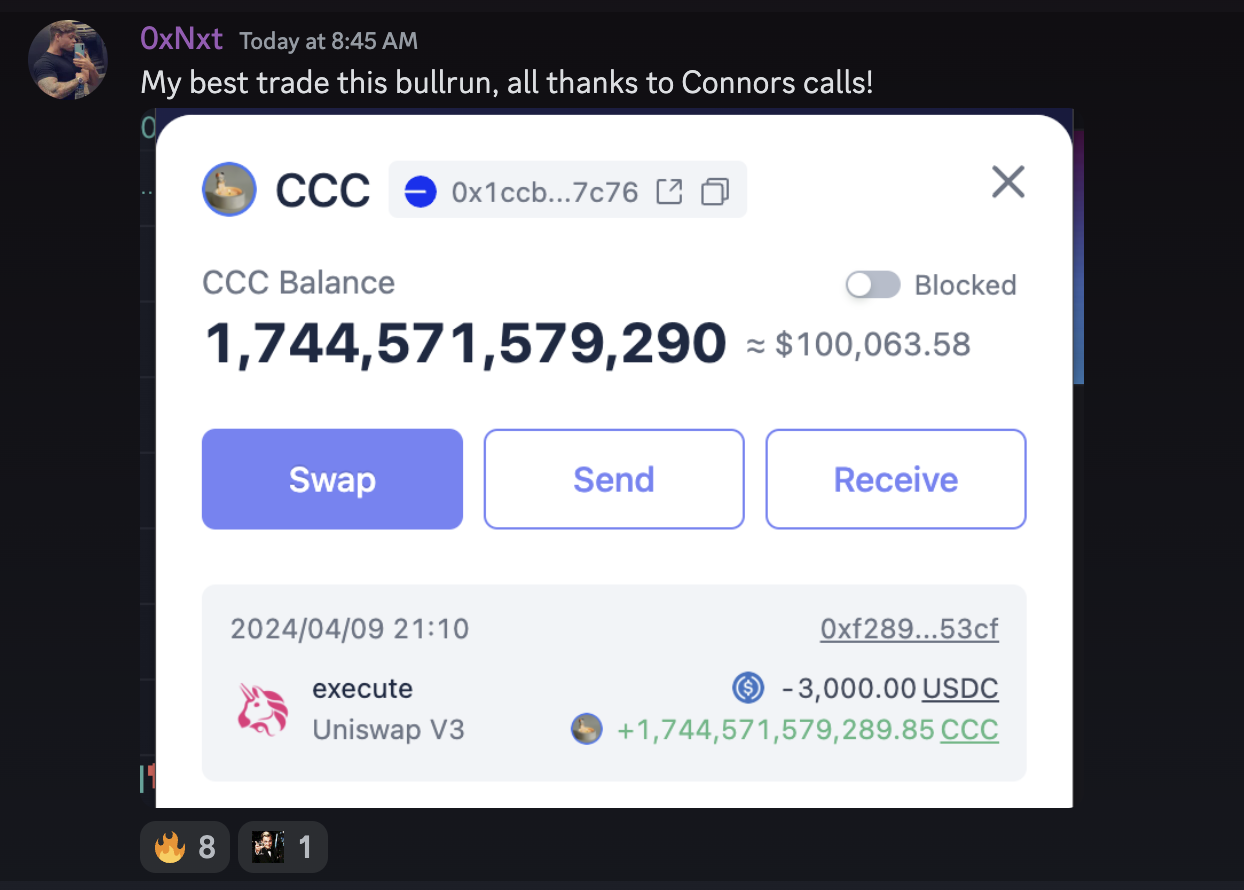 Member trade win